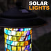 Solar Bird Feeder for Outdoor Hanging - Small Bird Seedes Feeder with Mosaic Sta