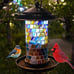 Solar Bird Feeder for Outdoor Hanging - Small Bird Seedes Feeder with Mosaic Sta