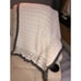 Vintage Crocheted Knit Afghan Lap Blanket Throw 46 x 50 Gray White Handmade nice