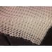 Vintage Crocheted Knit Afghan Lap Blanket Throw 46 x 50 Gray White Handmade nice