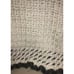 Vintage Crocheted Knit Afghan Lap Blanket Throw 46 x 50 Gray White Handmade nice