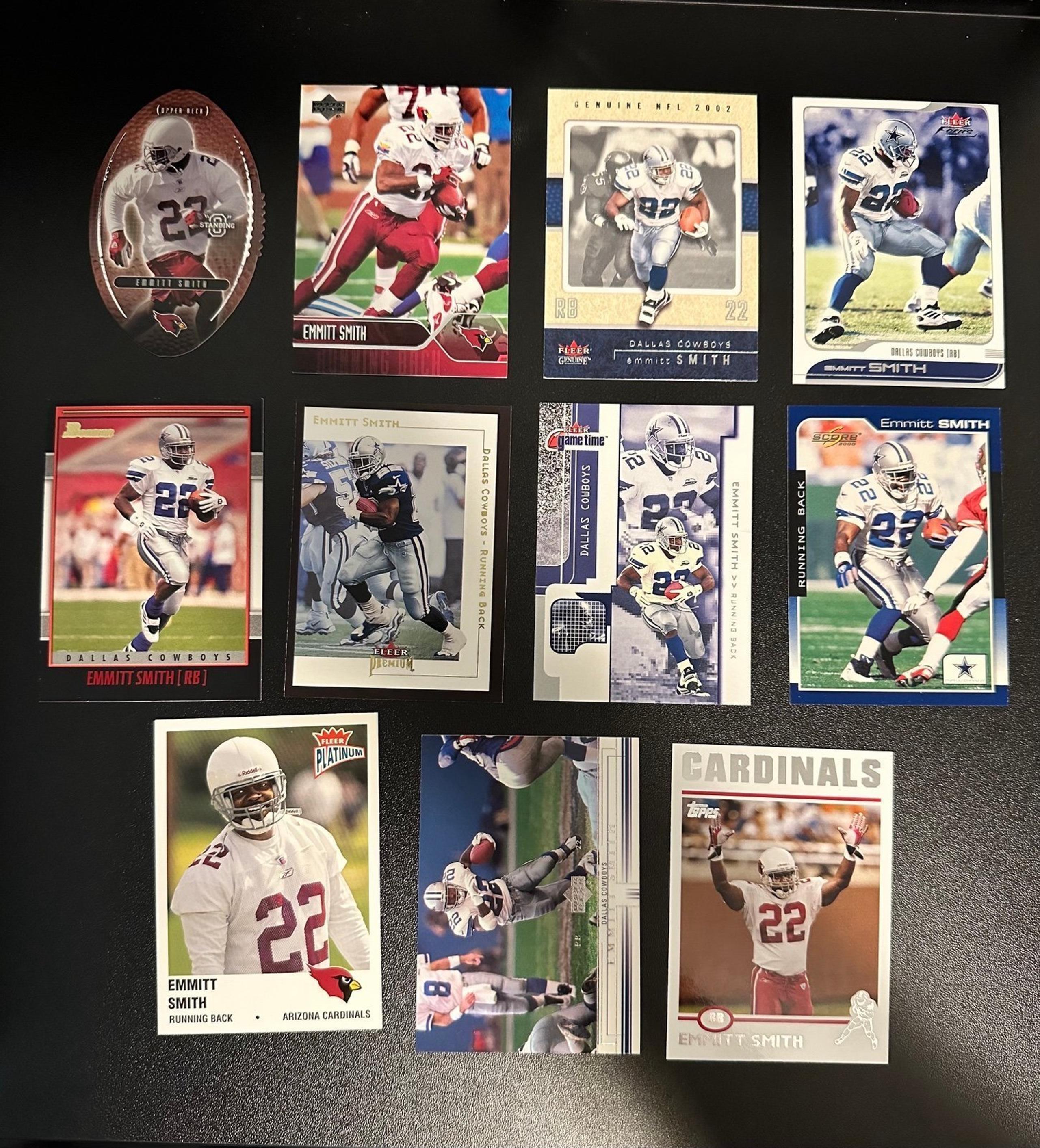 Dallas Cowboys/Arizona Cardinals Emmitt Smith 11 Card Lot