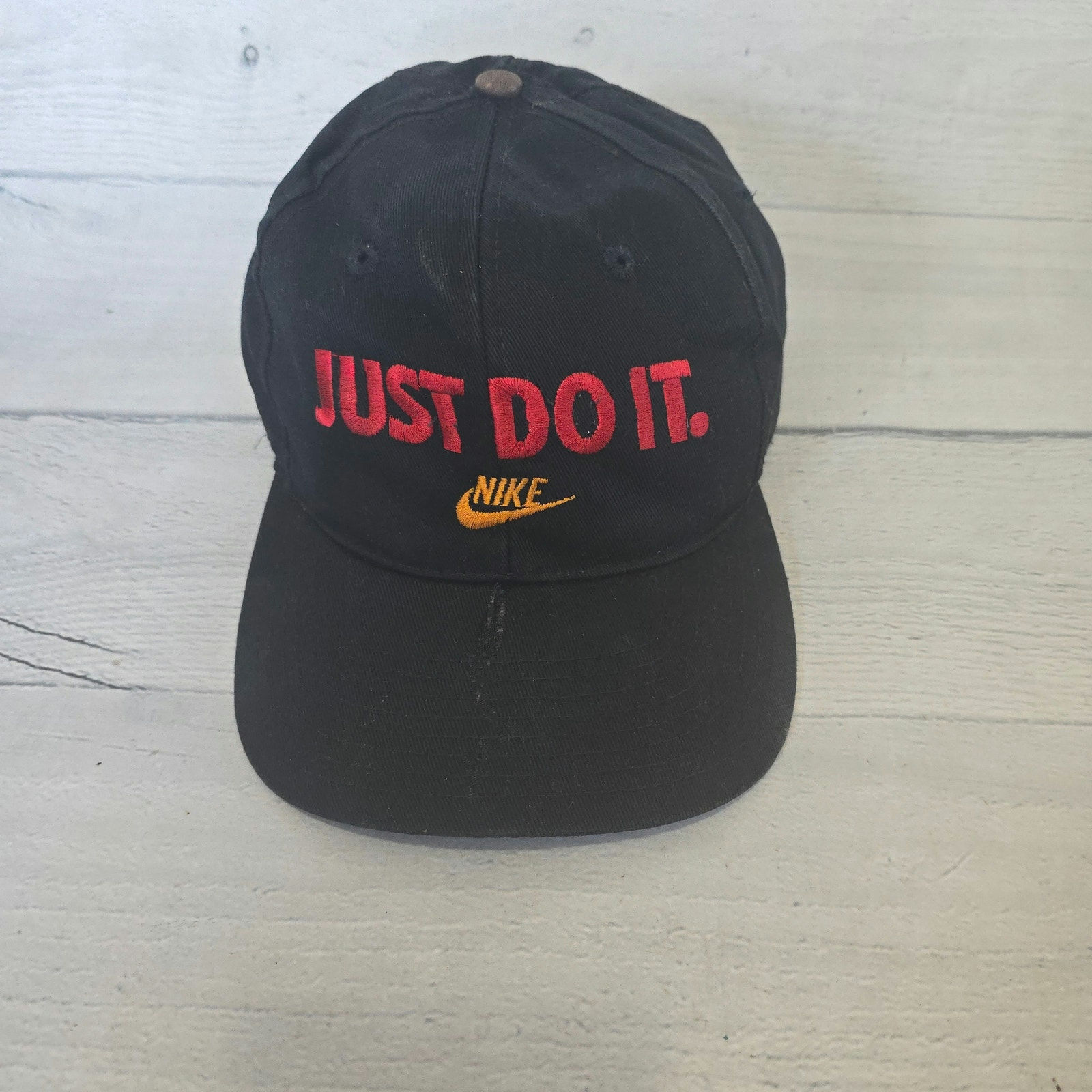 Vintage 90s Nike Just Do It Swoosh Embroidered Snapback Baseball Hat Cap