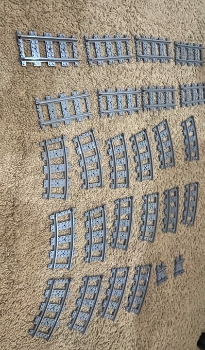 Lego Train Track Pieces - 27 tracks