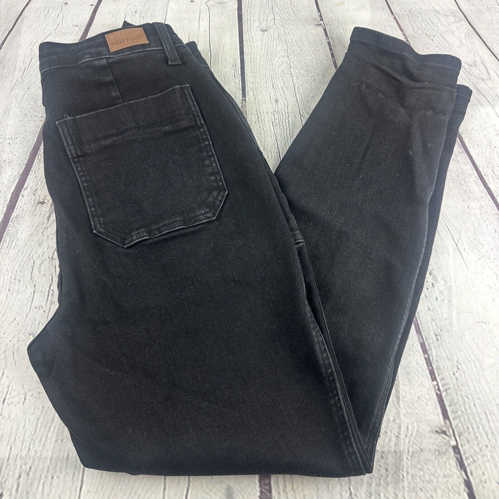 Judy Black High Waist Jogger Jeans Womens Size 11/30 Dark Wash Denim