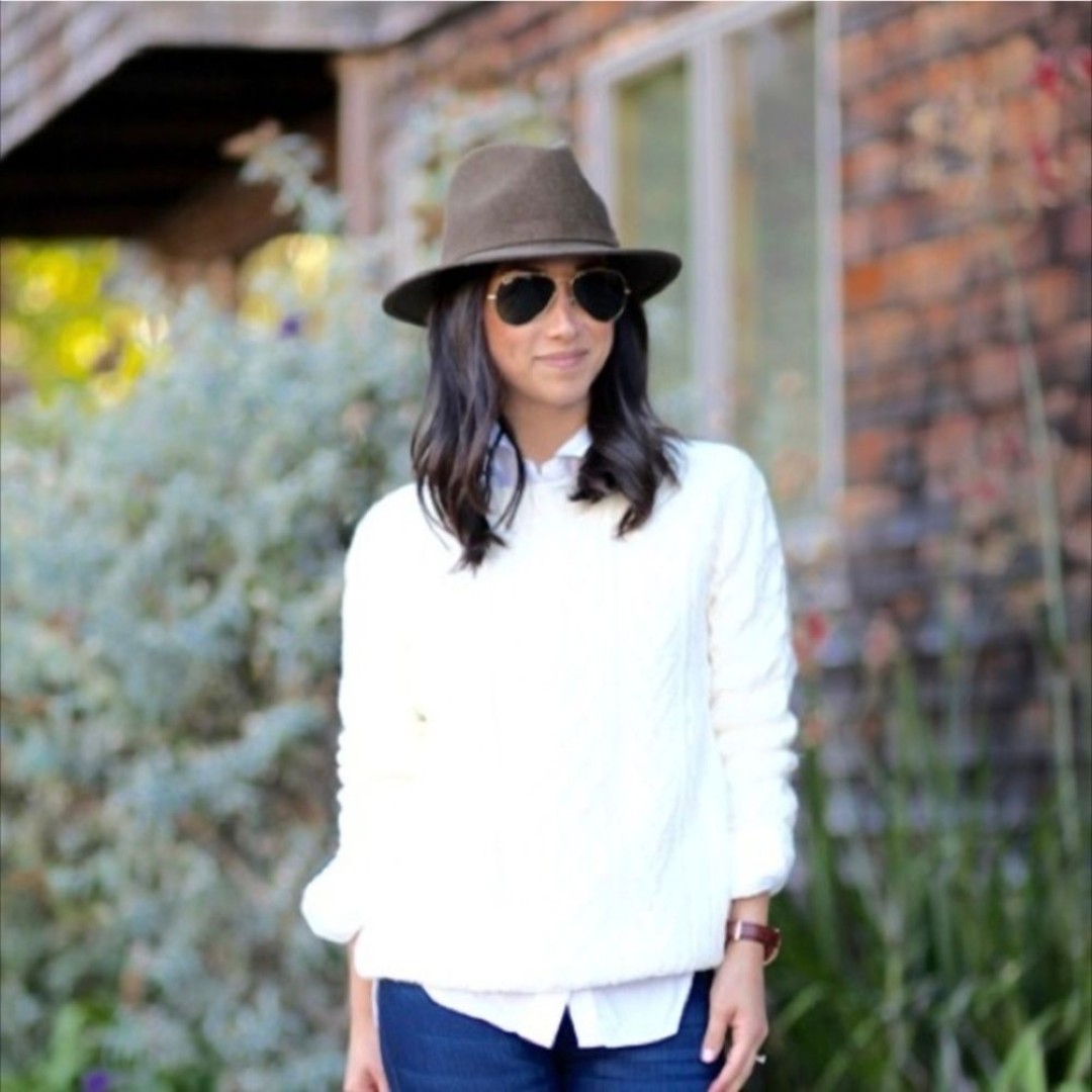 J. Crew Unisex Coco Brown Wool Fedora Hat M - Lg NWOT