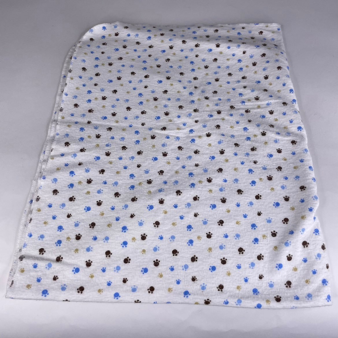 Koala Baby Paw Print Puppy Dog Blanket White Blue Thermal Waffle Weave Tan Brown