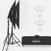 Photography Studio LED Lamp Softbox Lighting Soft Box Light Heavy Duty Stand Kit