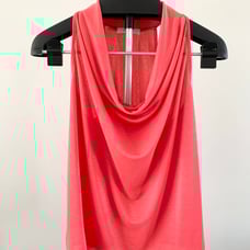 Sleeveless Drape Neck Halter Top