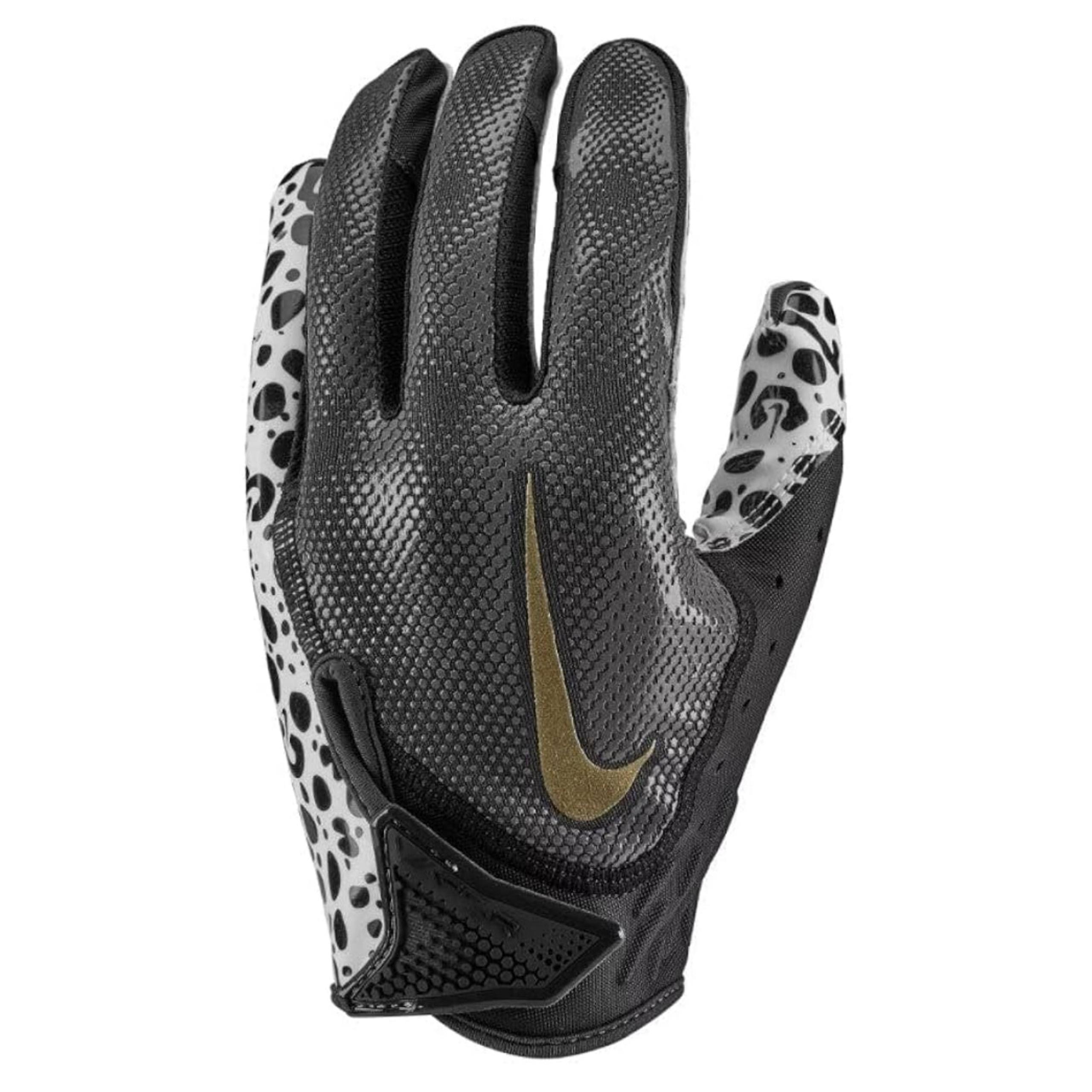 Nike Vapor Jet 7.0 Gray Gold Football Gloves Mens Size Small