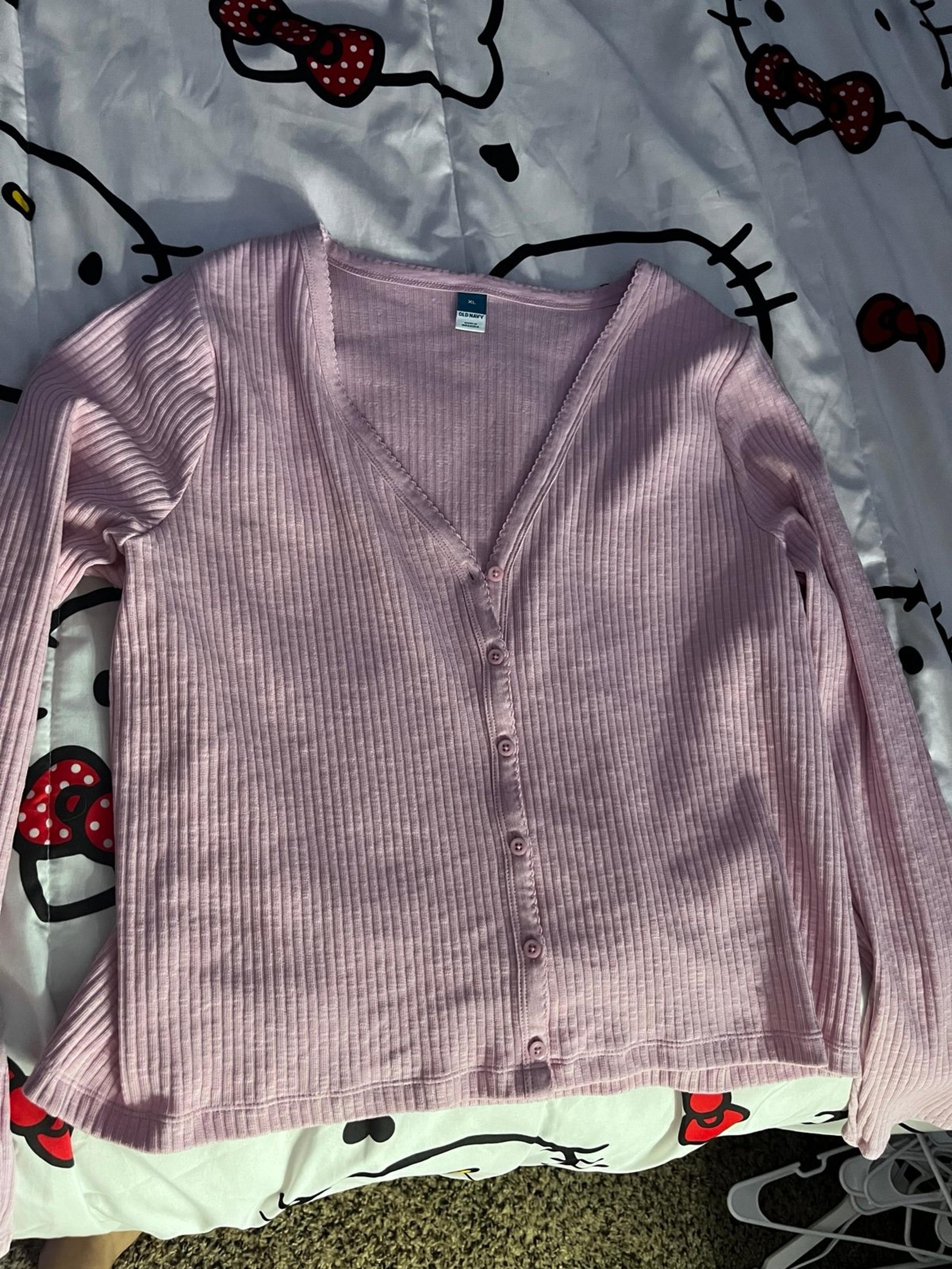 pink cardigan