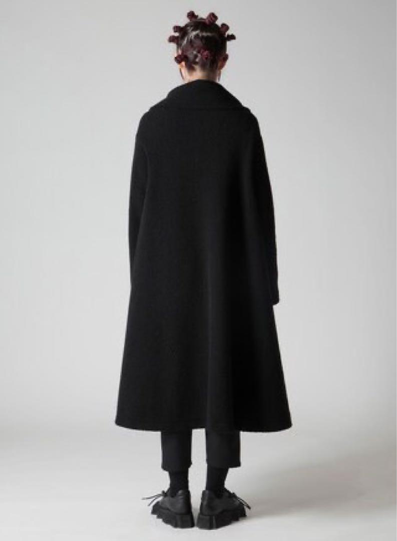 祝開店！大放出セール開催中 Limi Feu Poncho Yamamoto Yohji Black Wool Knit Coat Gown Long ジャケット・アウター