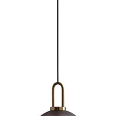 Spherical Glass Pendant Lighting, Frosted Grey Globe Glass, Brass(Frosted Grey,
