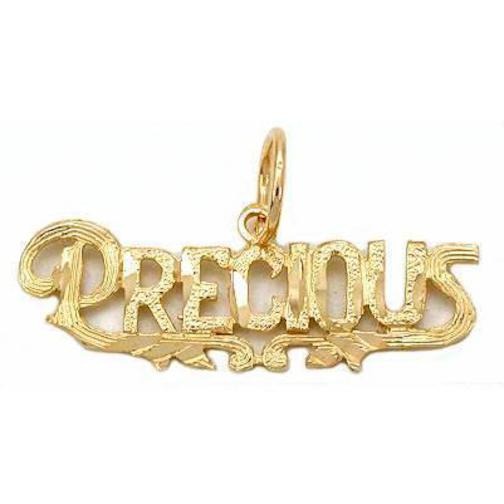 14K Yellow Gold Precious Charm 22mm x 5mm