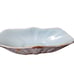 Lovina California USA Pottery Turquoise Footed Bowl Metallic Gold Crackle MCM