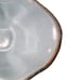 Lovina California USA Pottery Turquoise Footed Bowl Metallic Gold Crackle MCM