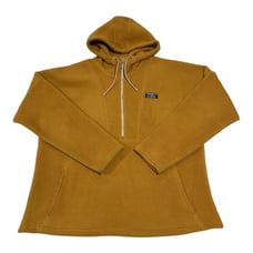 L.L. Bean Women's Katahdin Fleece Half-Zip Hoodie Sweatshirt Size XL Yellow