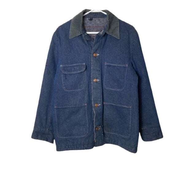Vintage wrangler denim chore coat shacket men's 38 M