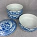 Vintage Japanese Blue White Imari Porcelain Stacking Bento