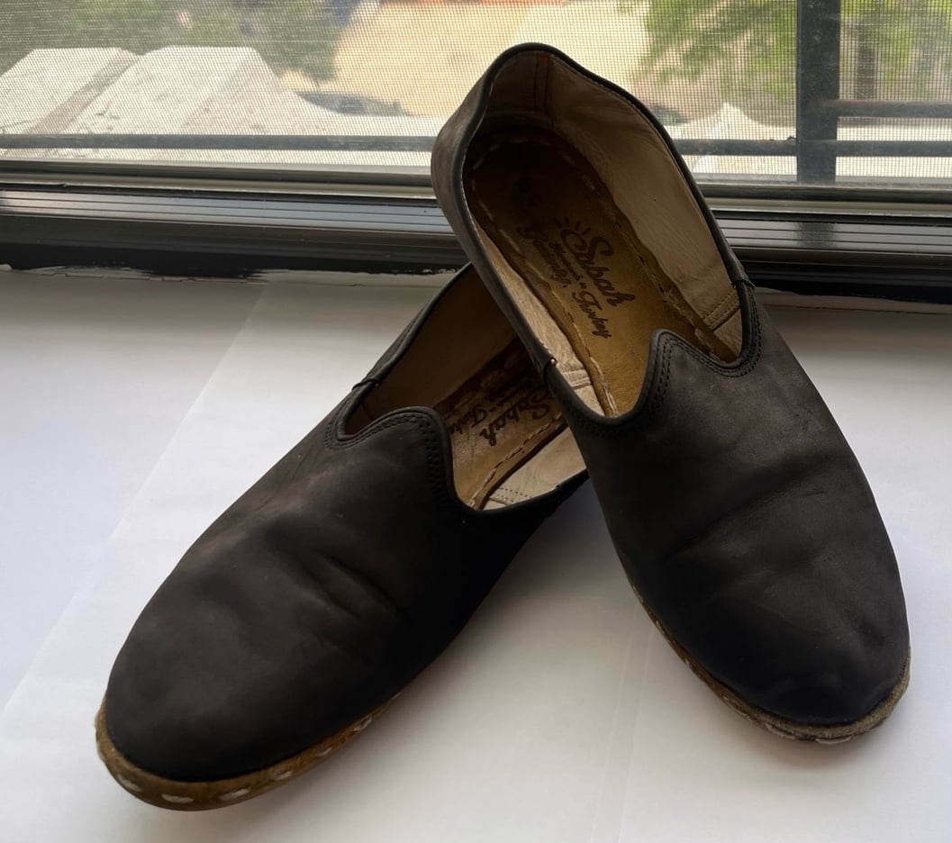 Sabah women’s loafers leather handmade black