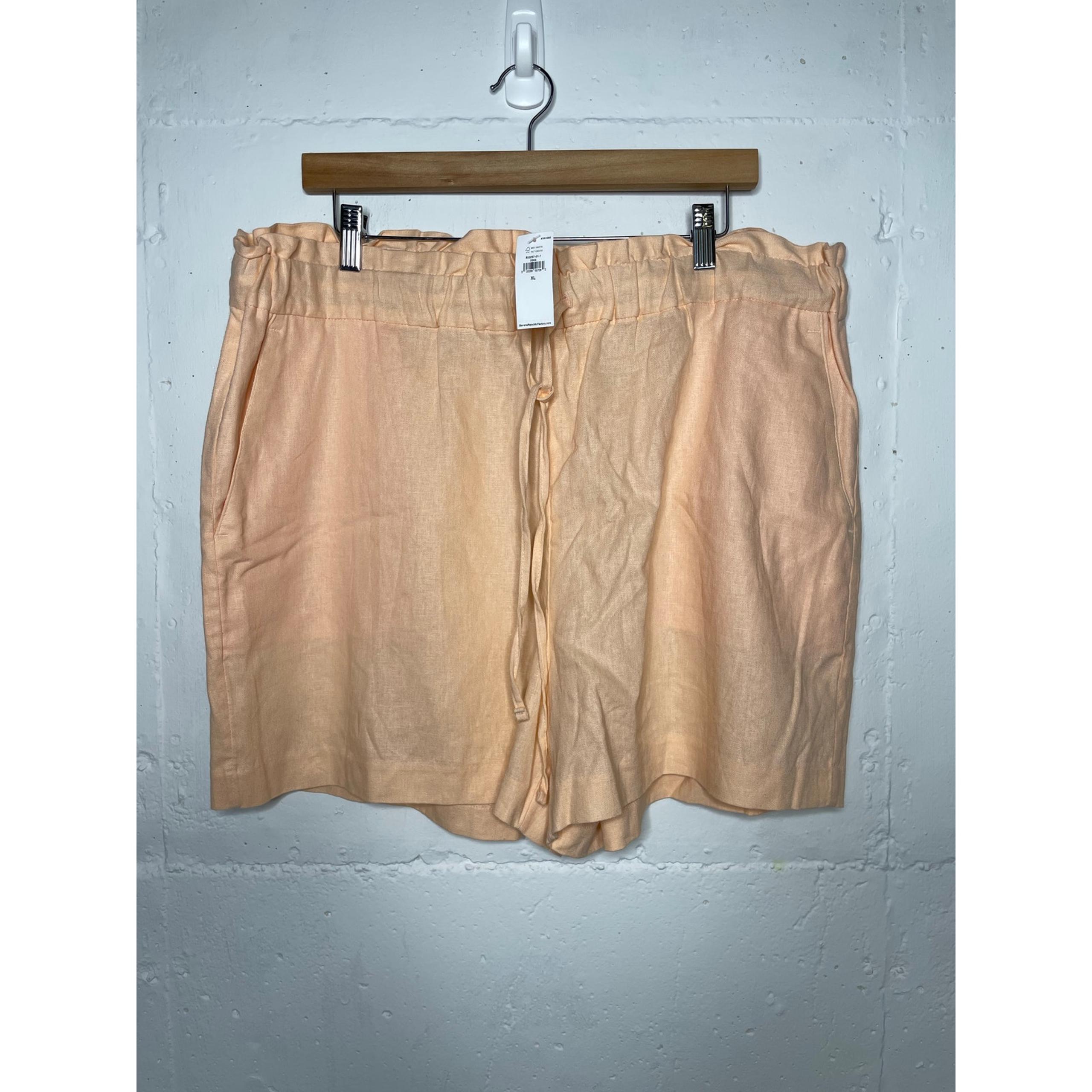 NEW Banana Republic Womens Linen Blend Orange Shorts Pull On Size XS
