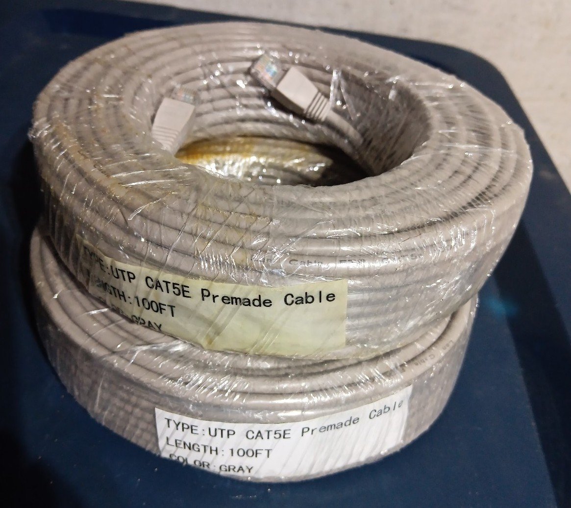 2X UTP CAT5E Premade Cable 100FT