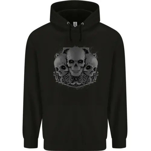 Gothic Skulls Heavy Metal Rock Music Biker Mens Hoodies
