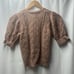 Saltwater Luxe Tan Crochet Knit Cropped Cardigan Sweater Cottagecore Y2K- S