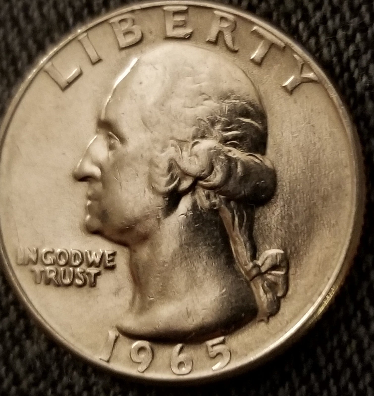 Hi-Grade1965(nm)25¢WashingtonQuarter(Type2Clad)RegularStrike*DDO*