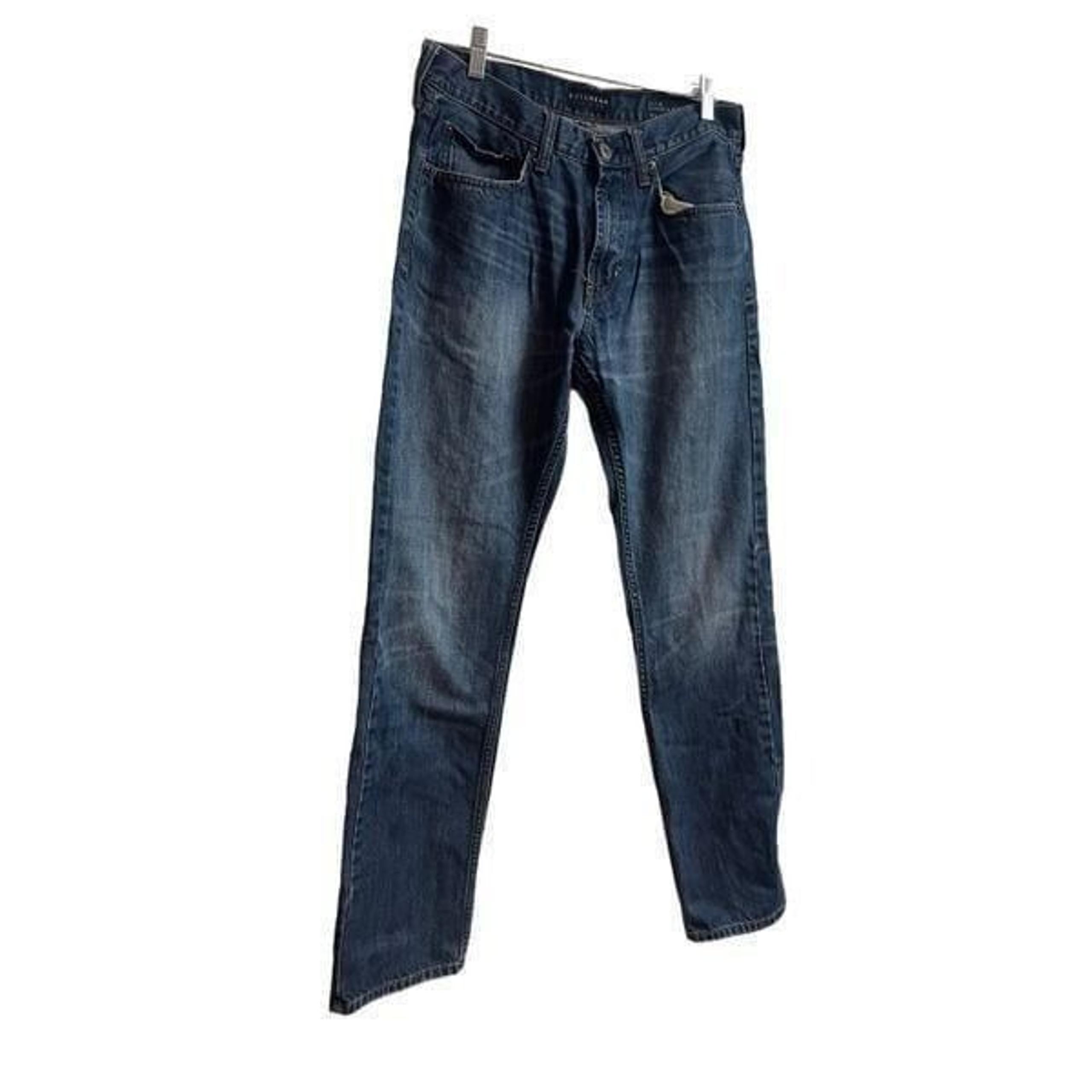 Bullhead Mens Faded Blue Light Wash Mid Rise Slim Straight Jeans Size 31