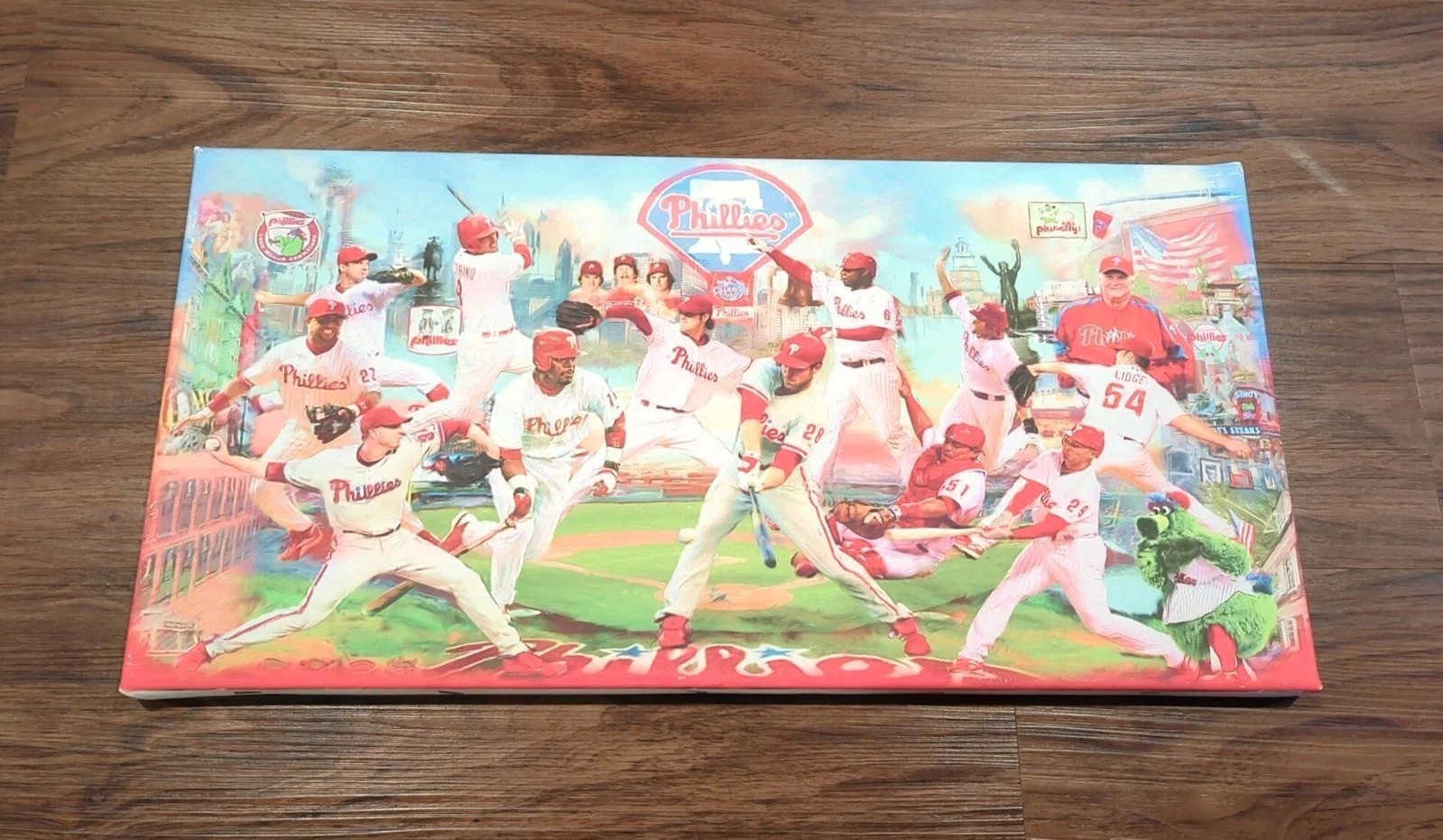 2010 Philadelphia Phillies 10x20 Canvas Print MLB Baseball Halladay Utley Cole