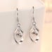[Set of 2]925 Silver Diamond Waterdrop