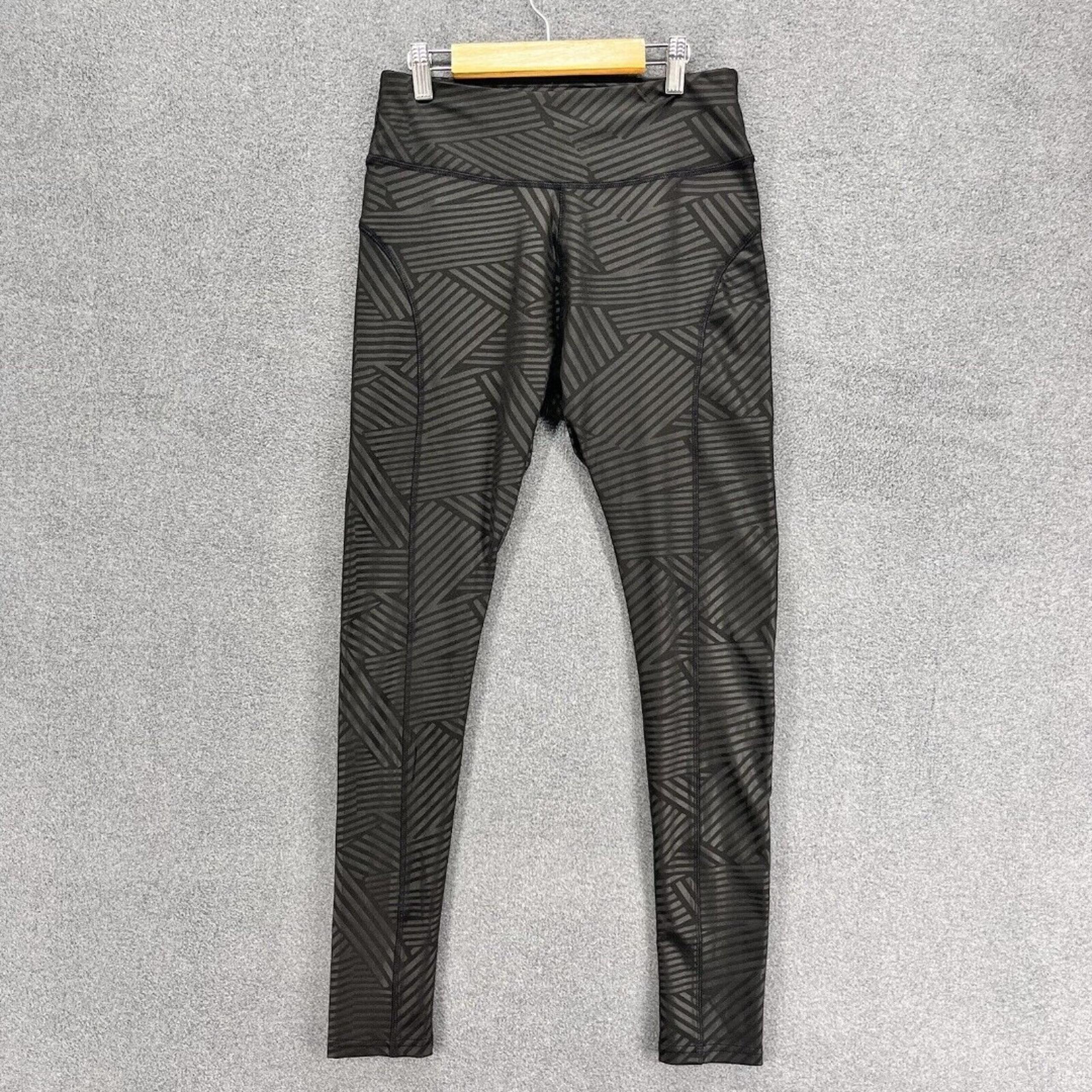 New Mix Womens Leggings Small S Black High Rise stripes
