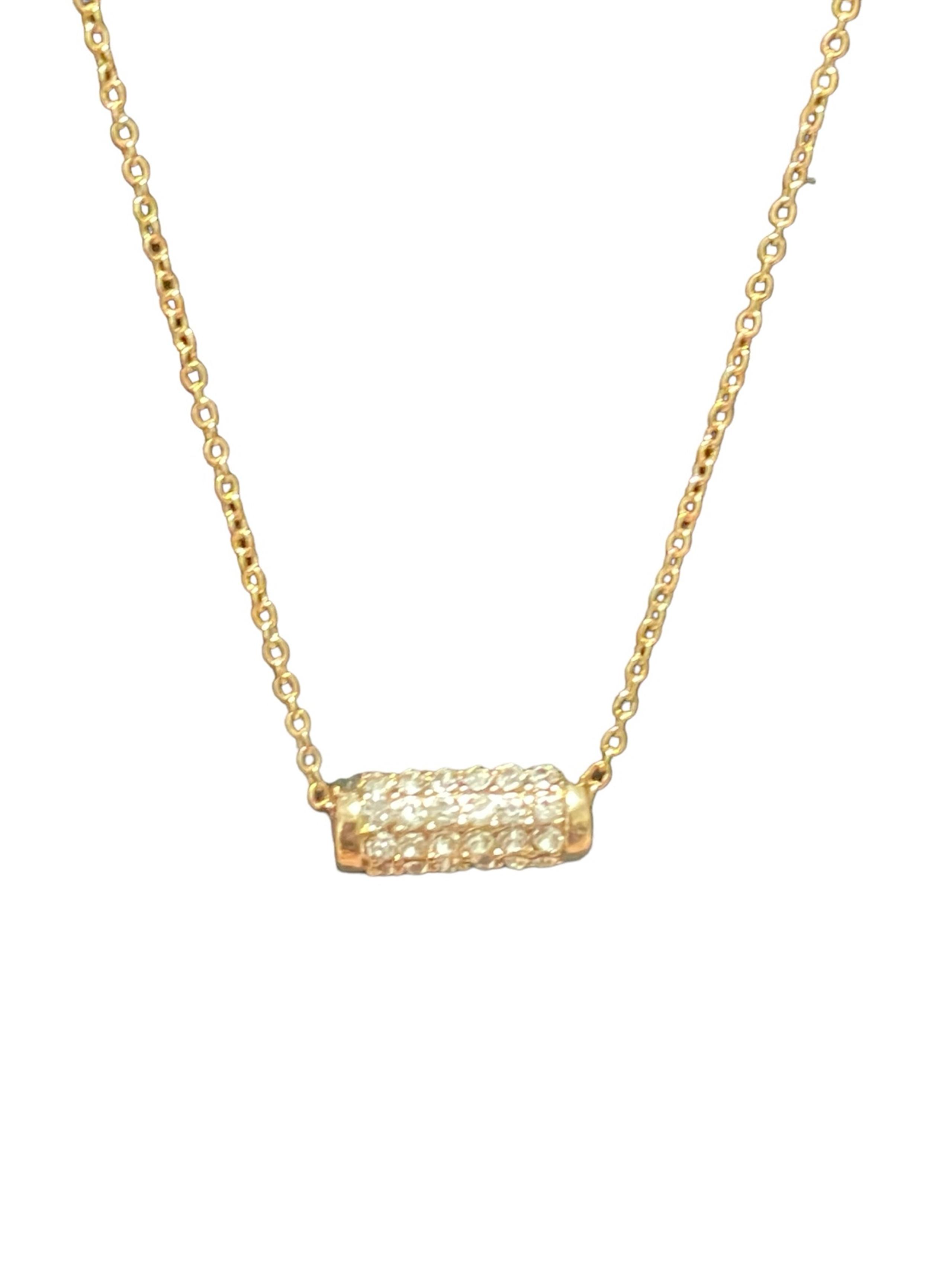 Apt. 9 Goldtone 16” Necklace with Crystal Tube Charm