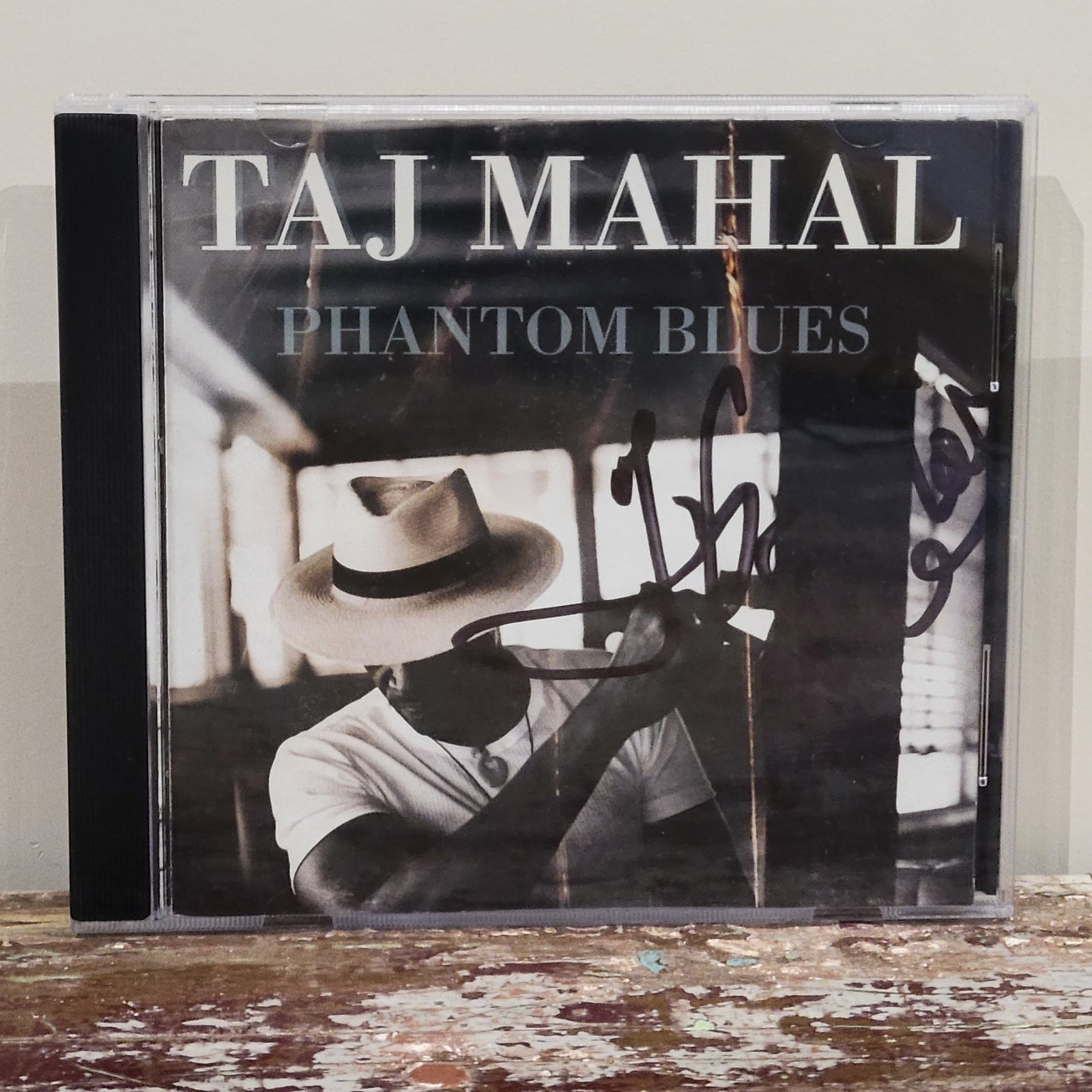 Taj Mahal Autographed CD Phantom Blues 1996 Signed Booklet Cover