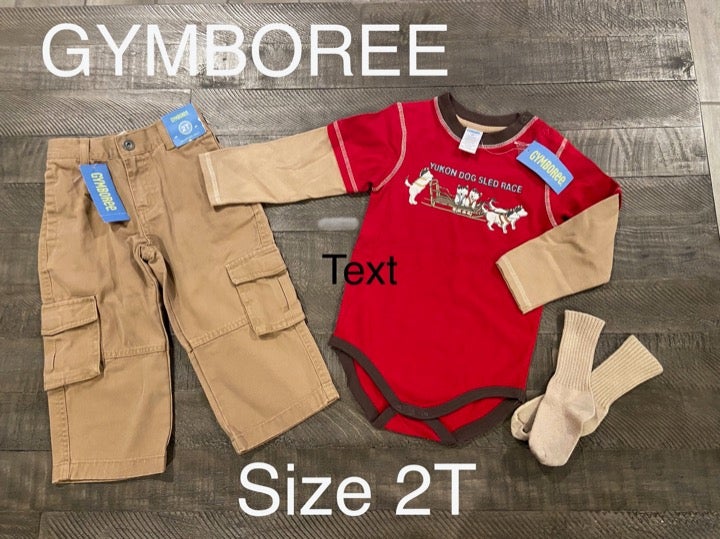 Gymboree Yukon Dog Sled Bodysuit, Pants & Socks - 2T from Alaskan Adventure NEW