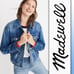 Madewell Boxy Crop Paint Splatter Denim