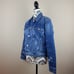 Madewell Boxy Crop Paint Splatter Denim