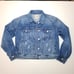 Madewell Boxy Crop Paint Splatter Denim