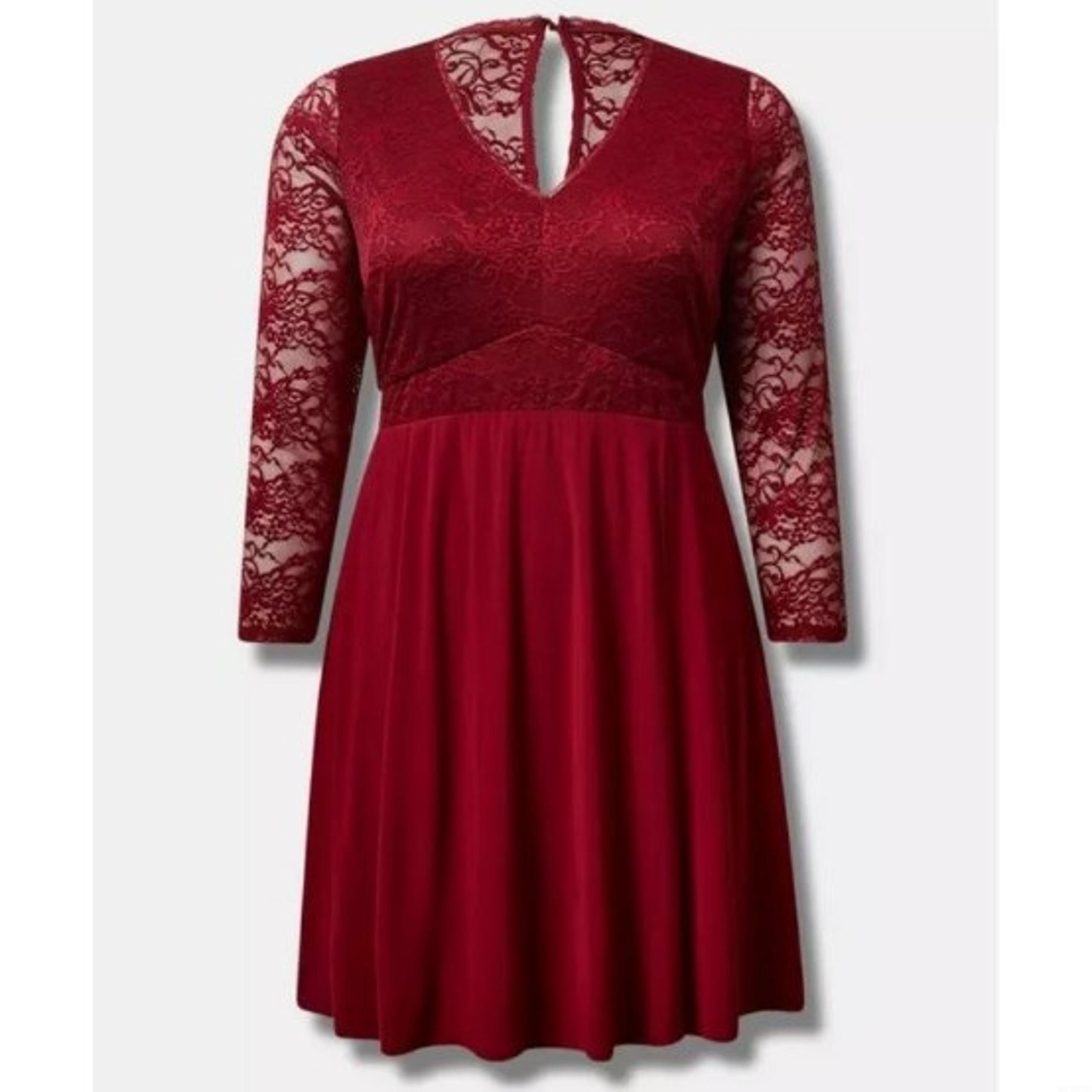 Torrid Knit Lace Fit N Flare Dress SZ 14-16