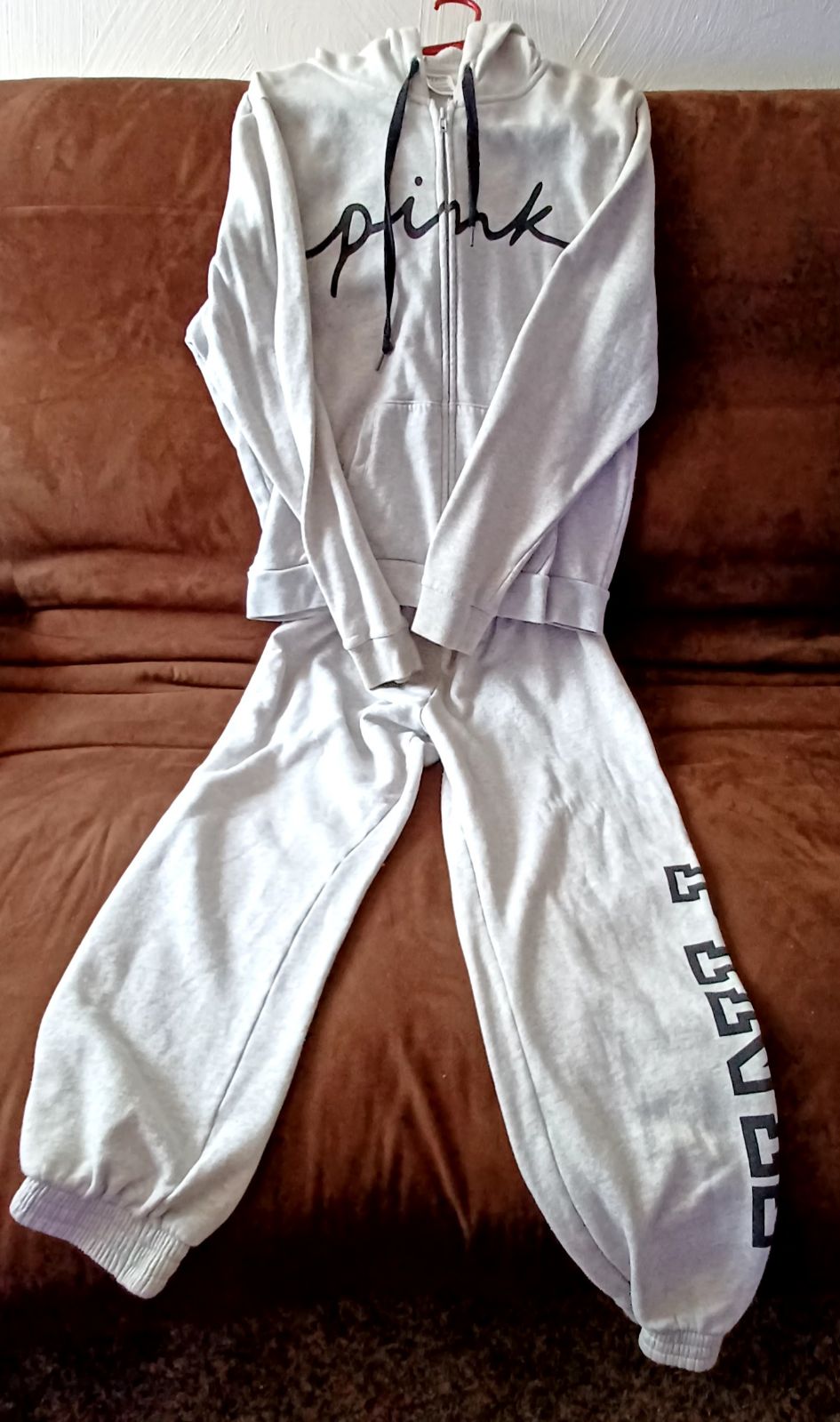 Victoria Secret sweatpants and hoodie set