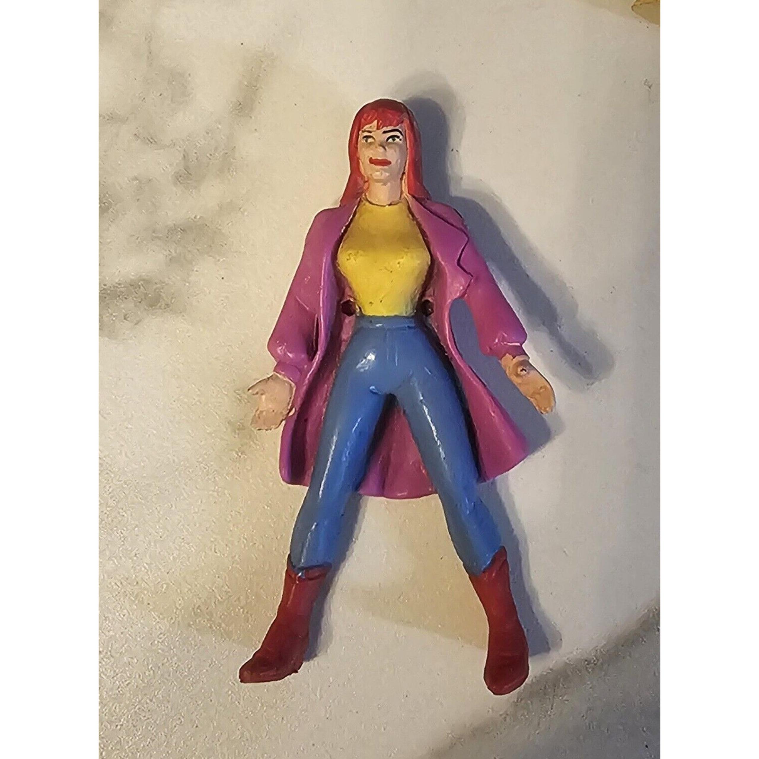 Vintage 1995 Spider-Man Mary Jane Watson Small PVC Action Figure Marvel Comics