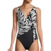 Magicsuit Black and White Sketchy Kaia Wire Free One Piece Swimsuit Size: 14