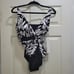 Magicsuit Black and White Sketchy Kaia Wire Free One Piece Swimsuit Size: 14