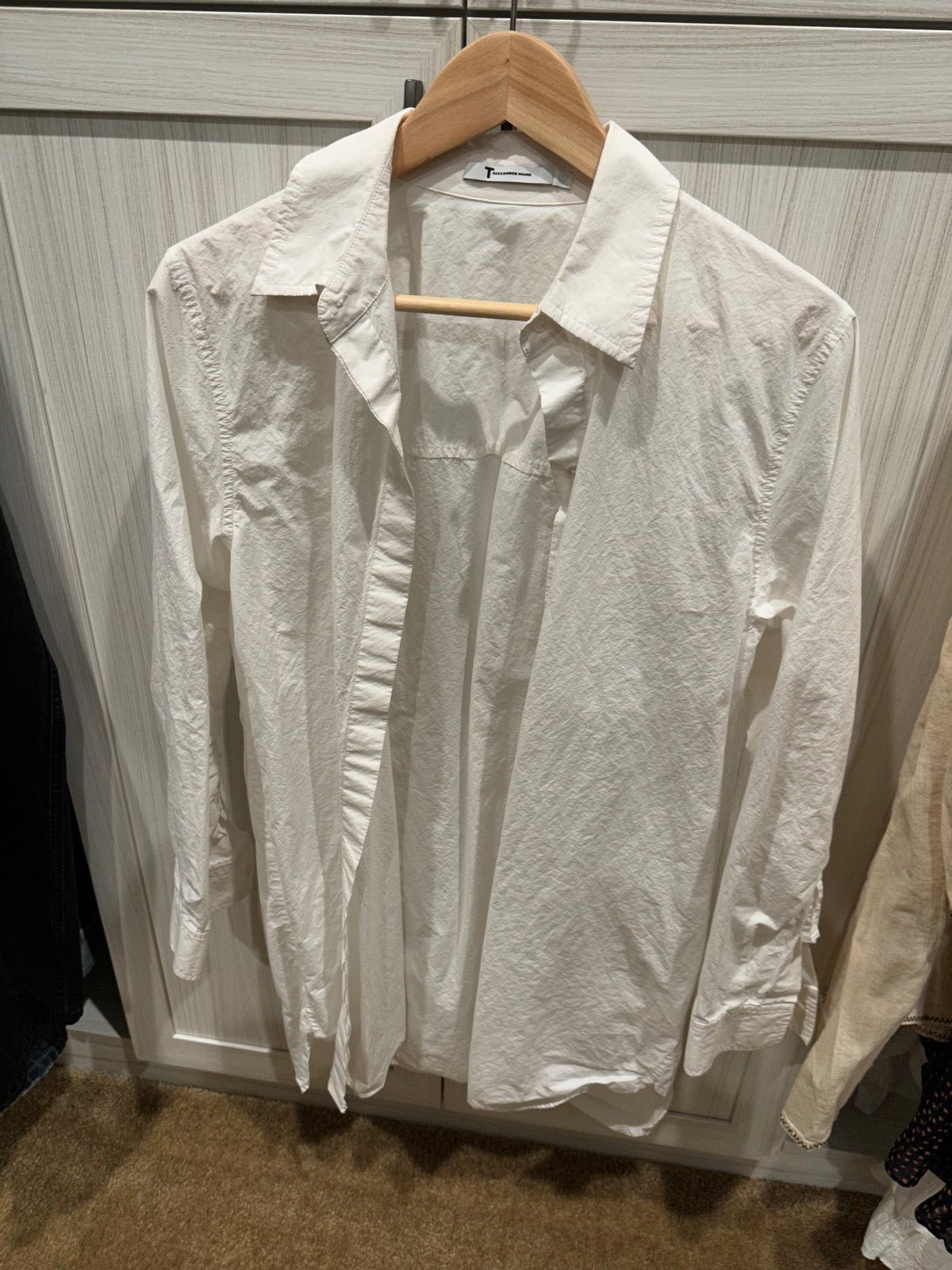 T by Alexander wang oversized gathered sleeve shirt