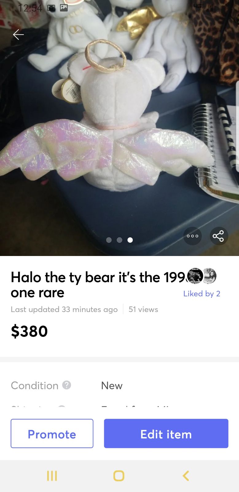 Halo the ty bear it's the 1998 one rare