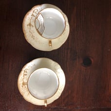 Limoges Mustache Teacup set
