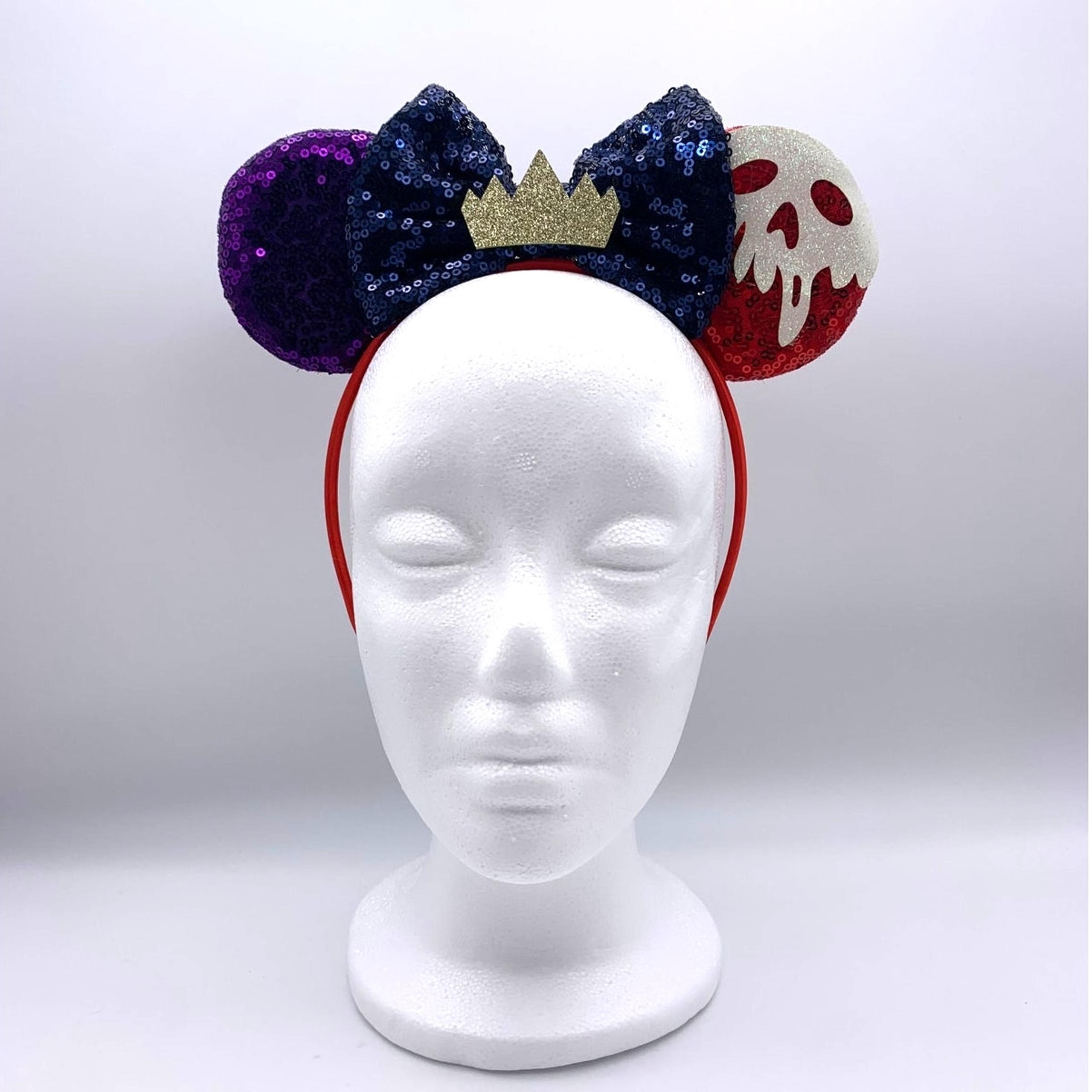 Custom Disney Snow White "Evil Queen" Poison Apple Sparkley Mickey Ears/Headband