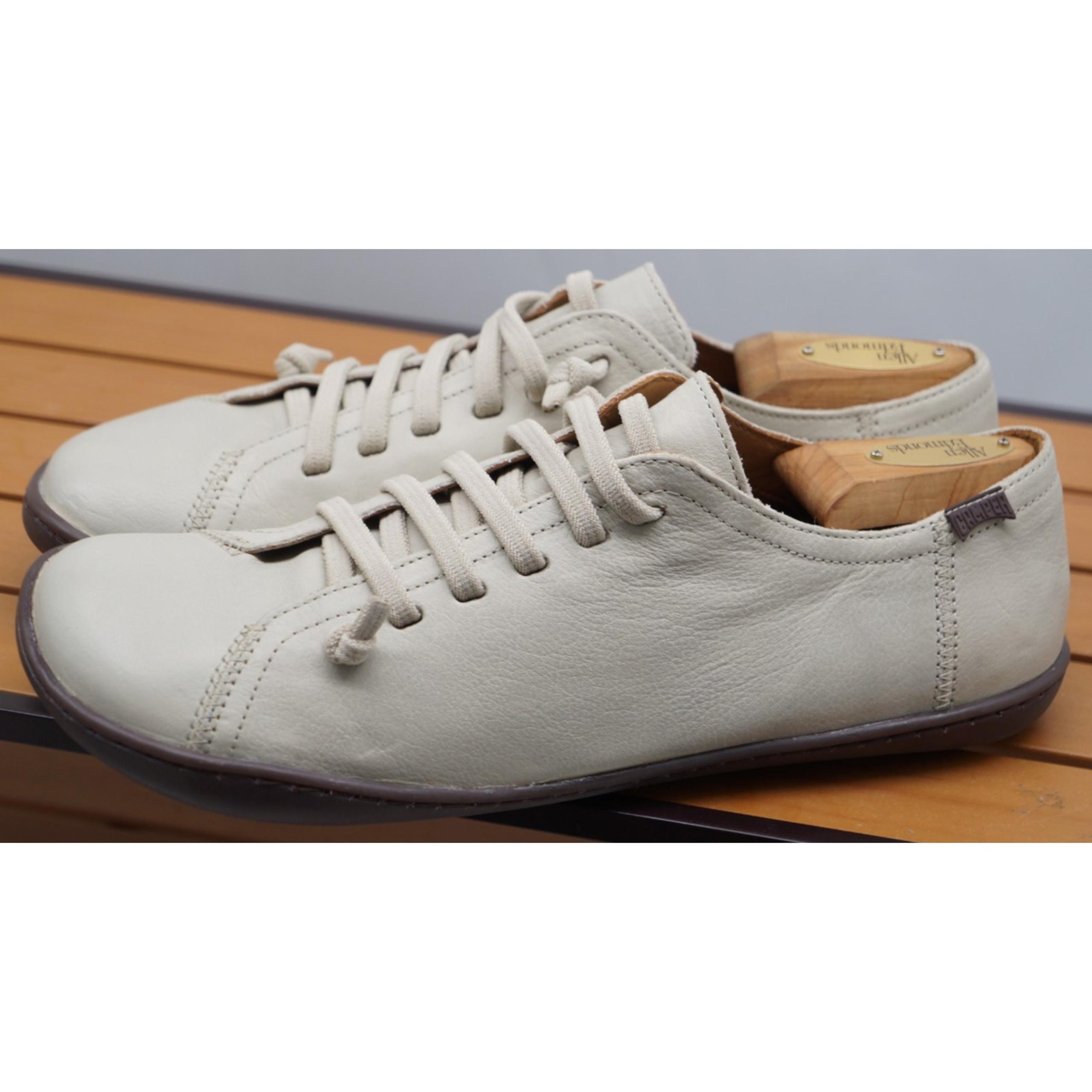 Camper Women's Peu Cami Flat Ivory Leather Shoes for Woman US 10 EU 41 New