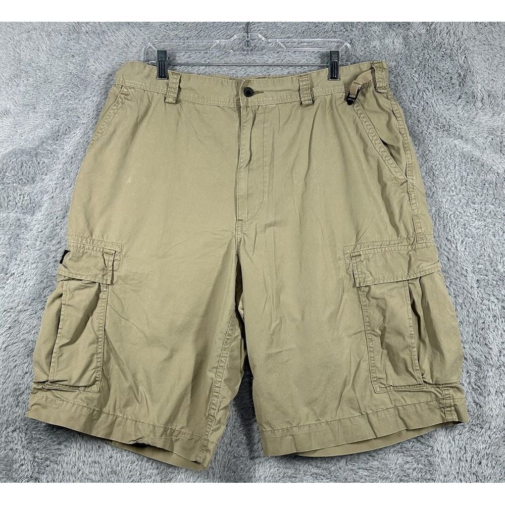 POLO Jeans Co Ralph Lauren Mens Cargo Shorts Military Surplus Size 36 x 12 Tan